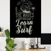 Poster Apprendre Au Surf (Bureau à domicile)