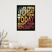 Poster Apprendre De Hier Live Pour Aujourd'Hui (Cuisine)