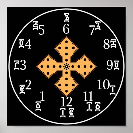 Poster Apprendre la Croix de la Bible Amharique Meskel ét (Devant)