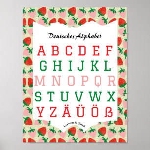 Poster Apprendre l'alphabet allemand & plaisir