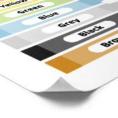 Poster Apprendre les couleurs (Coin)