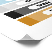 Poster Apprendre les couleurs (Coin)