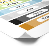 Poster Apprendre les couleurs (Coin)