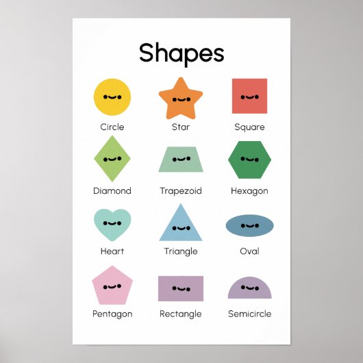 Poster Apprendre les formes (Devant)