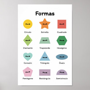 Poster Apprendre les formes (en espagnol)