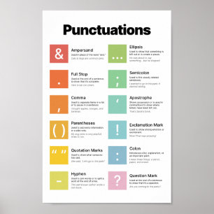 Poster Apprendre les ponctuations