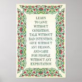 POSTER APPRENEZ À AIMER SANS CONDITION, PARLEZ SANS MAUVA (Devant)