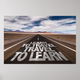 Poster Apprenez à voyager voyage à apprendre