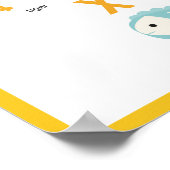 Poster Apprenez l'alphabet | Alphabet Animé Orange Jaune  (Coin)