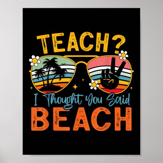 Poster Apprenez-Moi Que Vous Avez Dit Professeur De Plage (Devant)