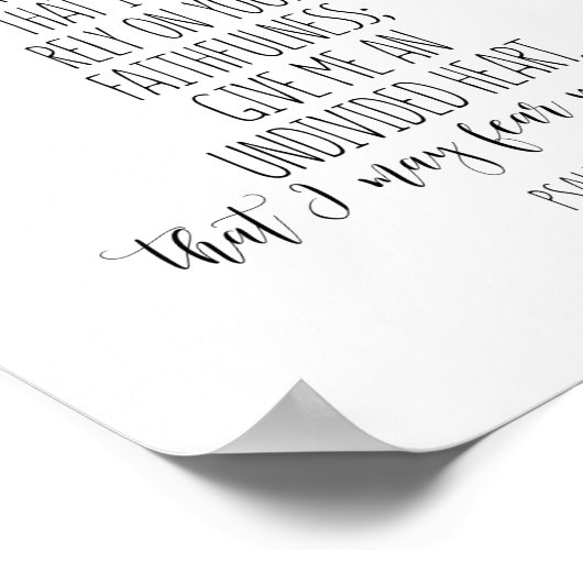 Poster Apprenez-Moi, Seigneur, Psaume 86:11 (Coin)