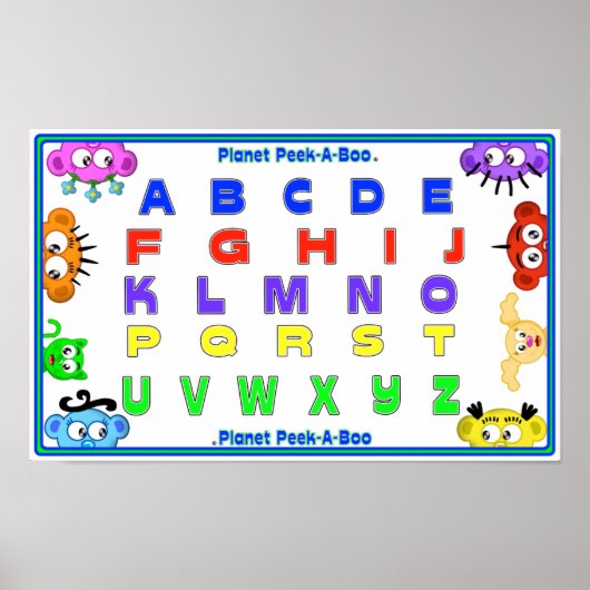 POSTER APPRENEZ VOS ABC AVEC PLANET PEEK-A-BOO (Devant)
