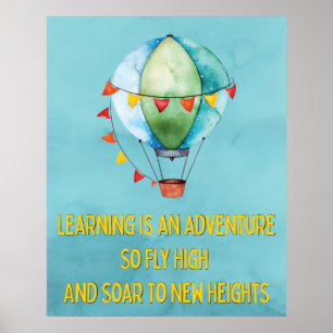 Poster Apprentissage Aventure Enseignant Classe Inspirati