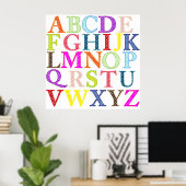 Poster Apprentissage de l'alphabet Poka Dot (Bureau à domicile)