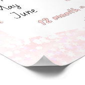 Poster Apprentissage du mois de l'année en rose (Coin)