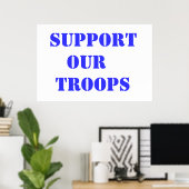 Poster Appuyer nos troupes (Bureau à domicile)