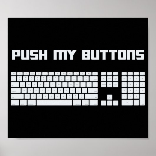 Poster Appuyer sur mes boutons Clavier de l'ordinateur (Devant)