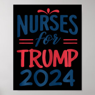 Poster Appuyer Trump 2024 Réélection des infirmières pour