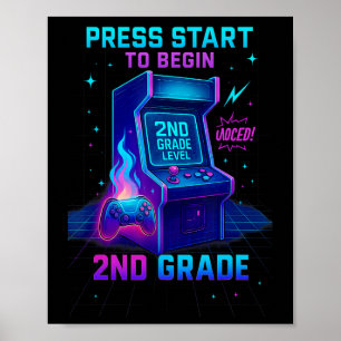 Poster Appuyez sur Démarrer pour que les enfants joueurs