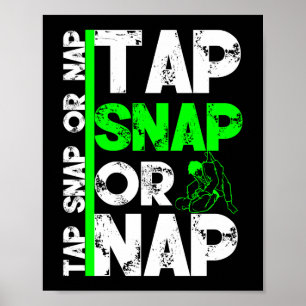Poster Appuyez Sur Snap Ou Nap Jiu Jitsu BJJ Martial Arts