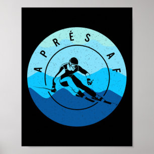 Poster Après Af Ski Lac Tahoe Park City Skier Sno