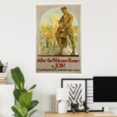 Poster Après la Maison de Bienvenue ~ un emploi! (Bureau à domicile)