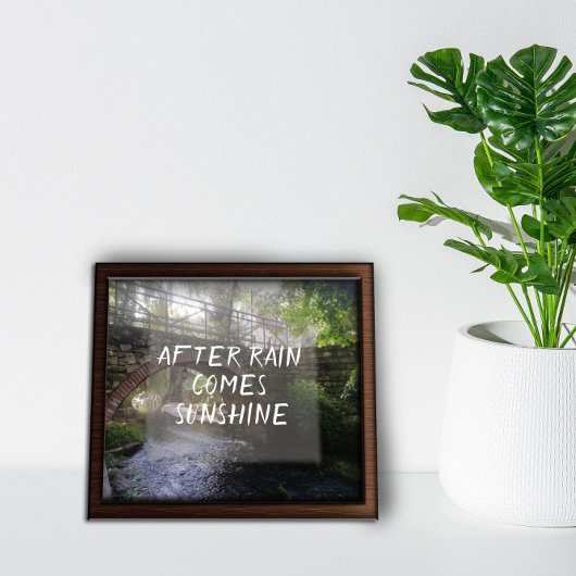 Poster Après la pluie vient soleil proverbe proverbe pont