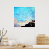 Poster Après la tempête Ciel coucher de soleil été (Cuisine)