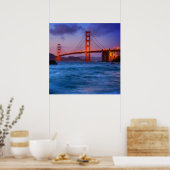 Poster Après le coucher du soleil à Baker Beach (Cuisine)