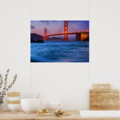 Poster Après le coucher du soleil à Baker Beach (Cuisine)