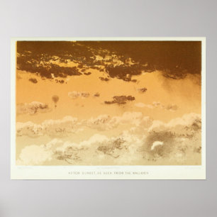 Poster Après le coucher du soleil, vu du ballon.