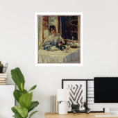 Poster Après le déjeuner au Moncia, vers 1900 (Bureau à domicile)