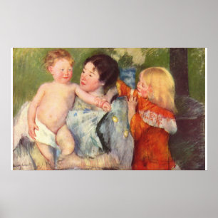 Poster Après l'huile de bain sur la peinture de toile