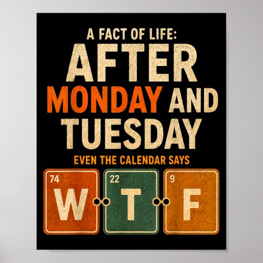 Poster Après lundi et mardi, même le calendrier dit (Devant)
