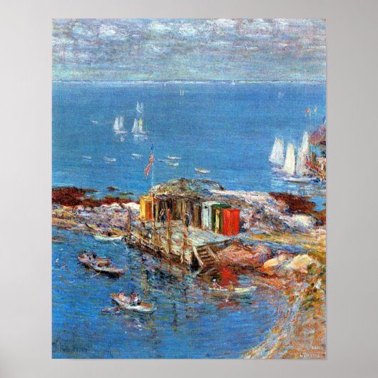 Poster Après-midi d'août, Appledore par Childe Hassam (Devant)