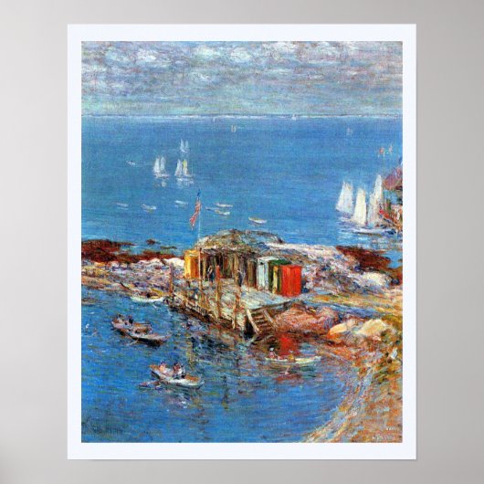 Poster Après-midi d'août, Appledore par Childe Hassam (Devant)