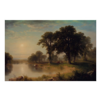 Poster Après-midi d'été (1865) - Asher Brown Durand 