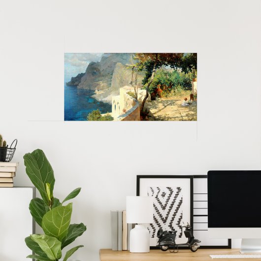 Poster Après-midi d'été calme à Capri, Brioschi Othmar (Bureau à domicile)