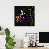 Poster Après-midi psychédélique, empreinte de colibri (Bureau à domicile)