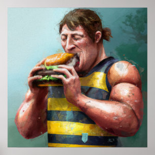 Poster Après Rugby - Rugby Painting Print