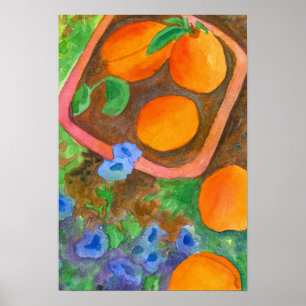 Poster Apricots Royal Aquarelle Fleurs sauvages encore vi