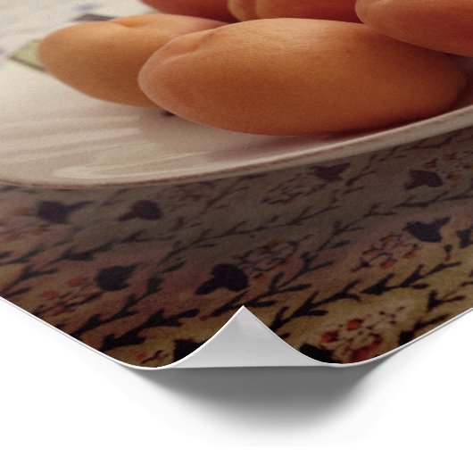 Poster Apricots sur plaque (Coin)