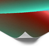 Poster Aqua avec la spirale des pinces rouges (Coin)