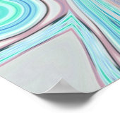 Poster aqua bleu menthe vert lilas violet pastel arc-en-c (Coin)