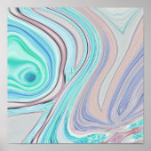 Poster aqua bleu menthe vert lilas violet pastel arc-en-c (Devant)