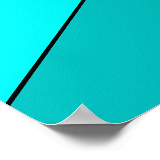 Poster Aqua bleu turquoise (Coin)