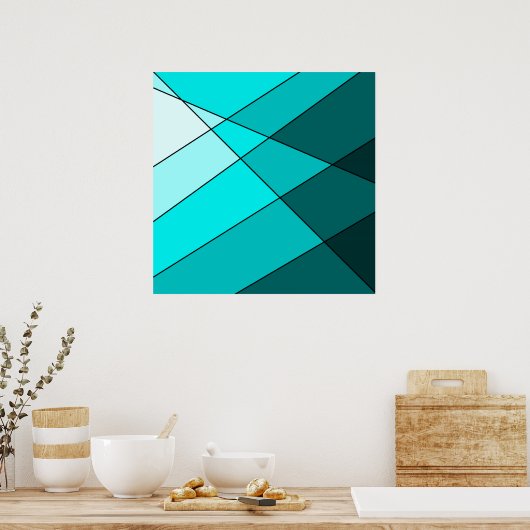 Poster Aqua bleu turquoise (Cuisine)