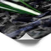 Poster Aqua Blue Crocus Blooms (Coin)