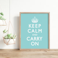 Aqua Blue Gardez le calme et continuer