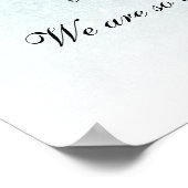 Poster Aqua Blue Parties scintillant Sweet 16 Accueil per (Coin)